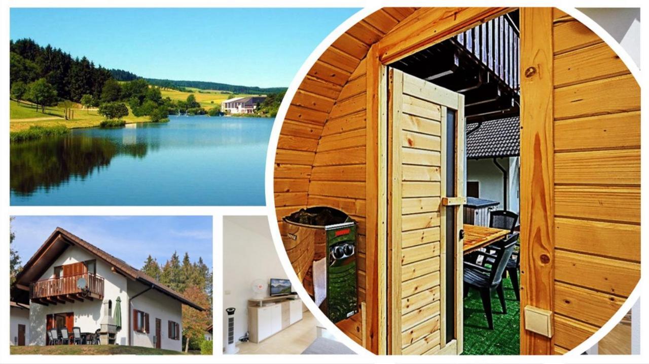 Seepark Kirchheim Ferienhaus Bei Vera Mit Sauna Luaran gambar